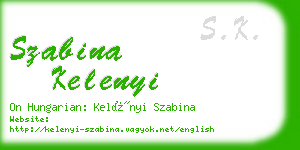 szabina kelenyi business card